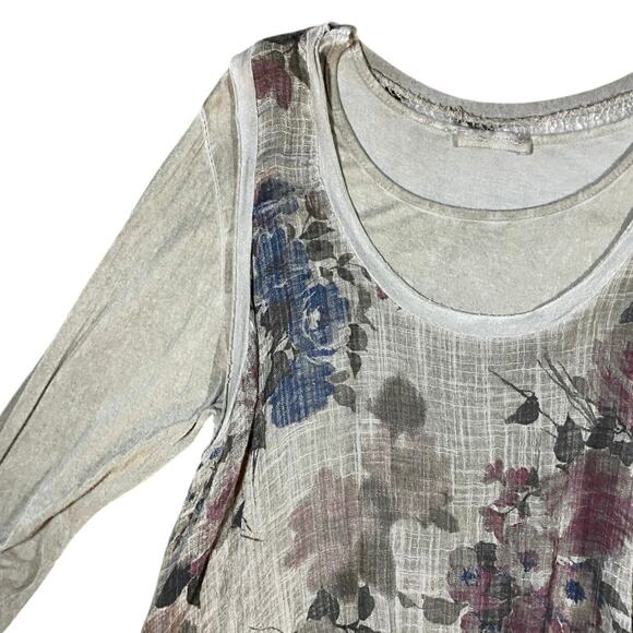 Italian Floral Lace Maxi Duster Dress - M - Picture 3 of 4